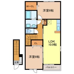 菊川駅 バス16分  平田下車：停歩3分 2階の物件間取画像